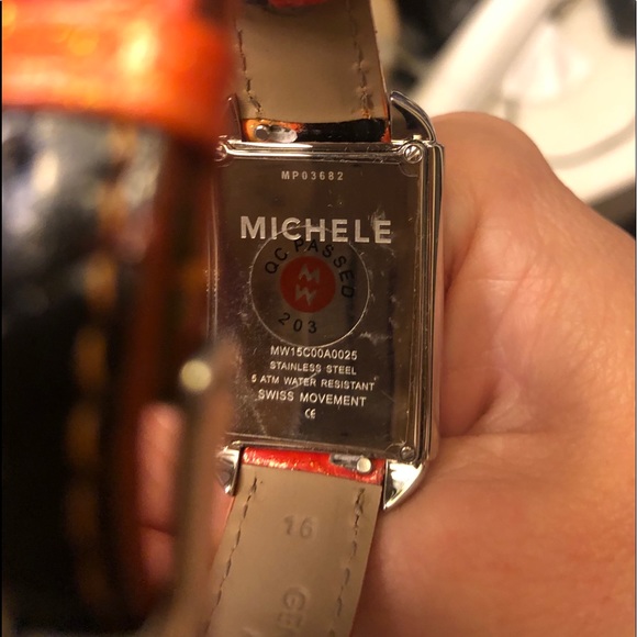 Michele Watch with Leather Band - Picture 5 of 5